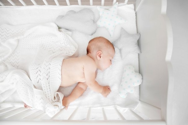 Baby in a crib